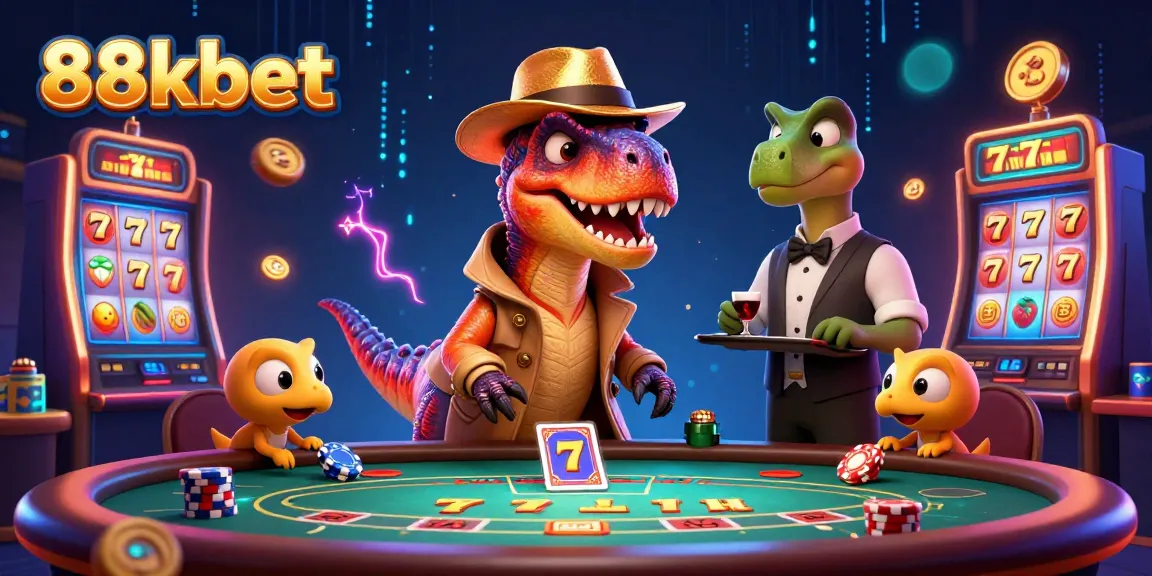 Experience thrilling adventures at 88kbet with a velociraptor card counter and interactive slot games.