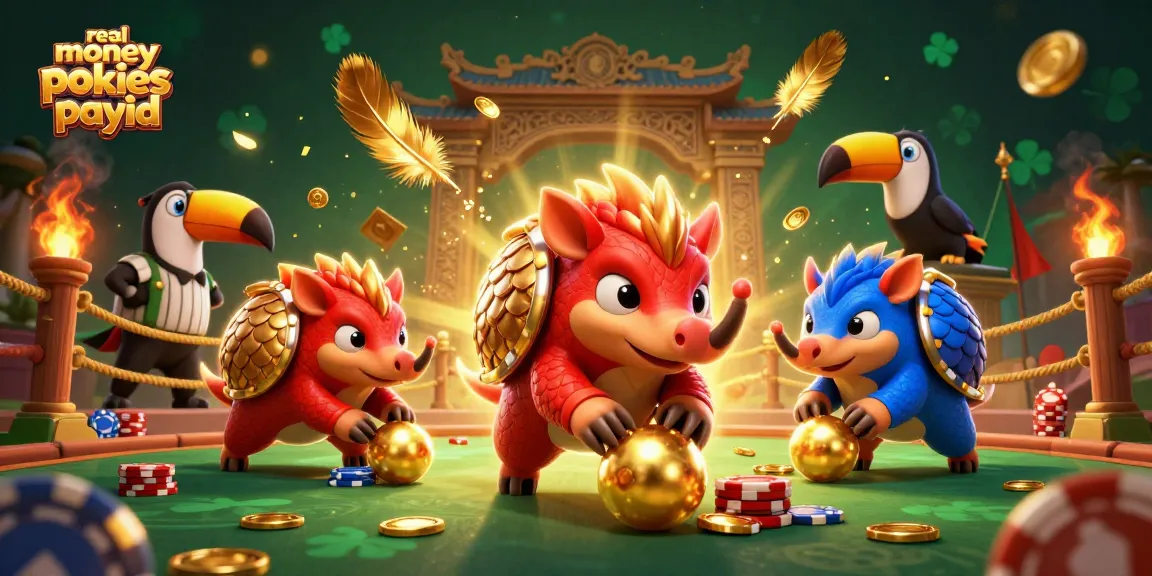 Engage with real money pokies payid in an exciting 3D casino showdown featuring colorful pangolins.