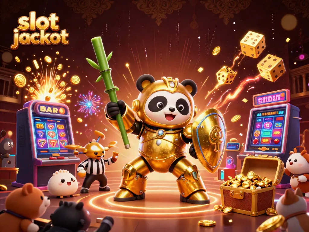Experience the excitement of slot jackpot victories with dynamic symbols in a vibrant casino scene.